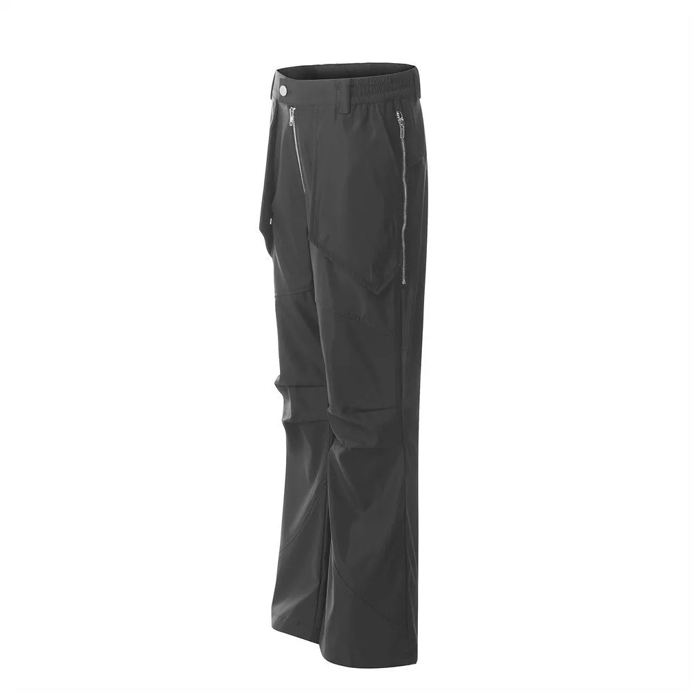 Fashion Personality Zipper Functional Overalls For Men