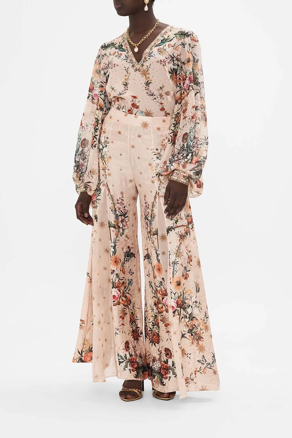 FLARES WITH LACE UP SIDE ROSE GARDEN REVOLUTION