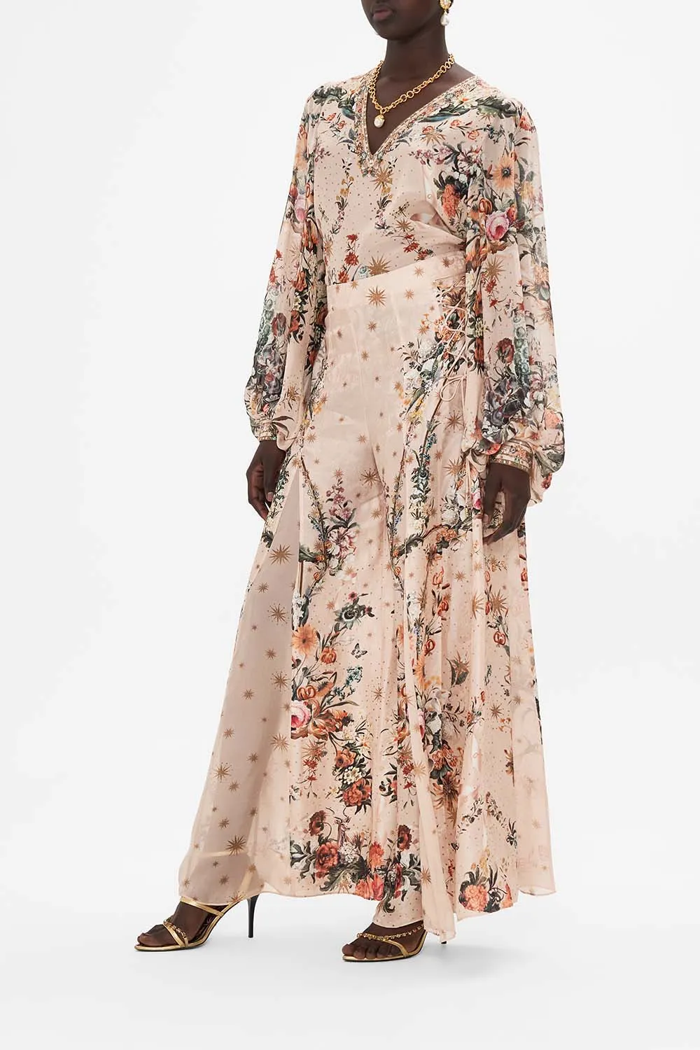 FLARES WITH LACE UP SIDE ROSE GARDEN REVOLUTION