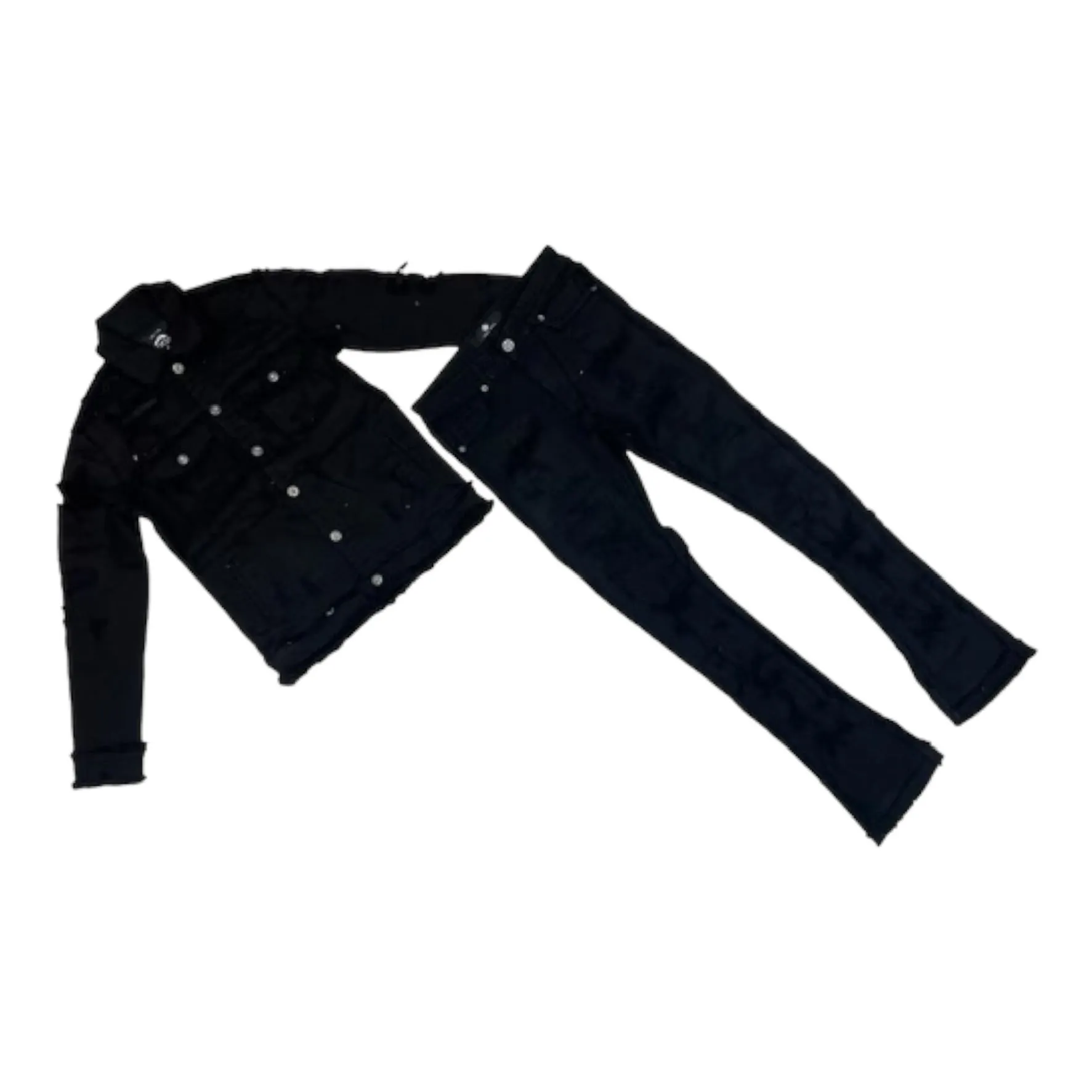 FOCUS: Heavy Distressed Denim JACKET ONLY 3498