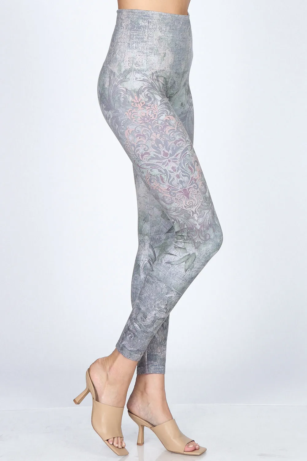 Forest Damask Motif Leggings