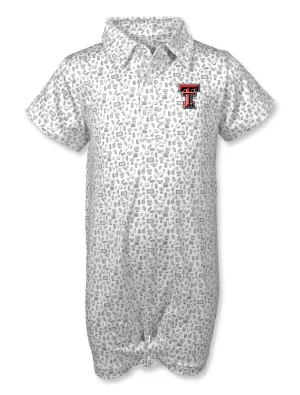 Garb Texas Tech Red Raiders "Crew" All Over Print Infant Polo Romper