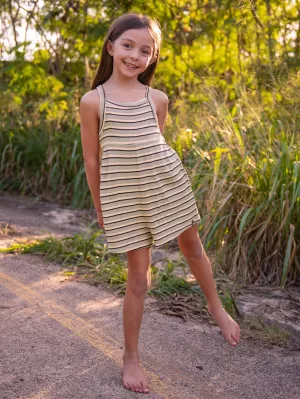 Girls All Booed Up Romper - Taupe