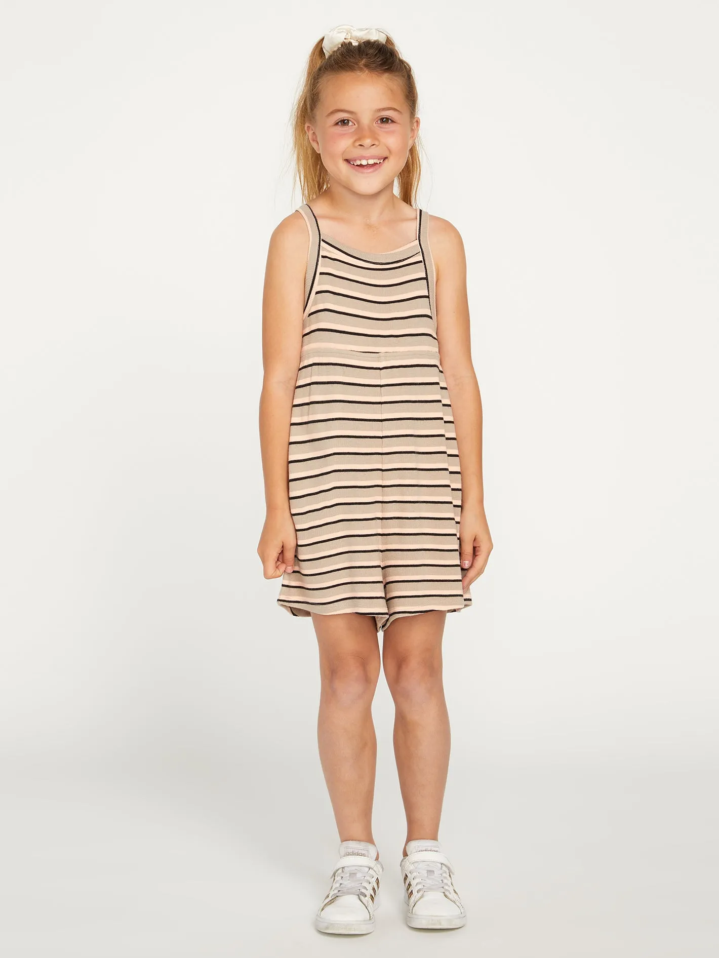 Girls All Booed Up Romper - Taupe