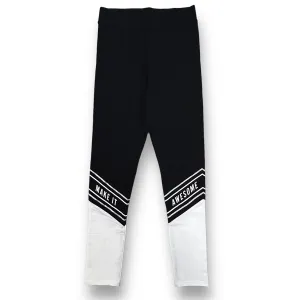 Girls H&M Size 12 Black & White Awesome Stretch Leggings