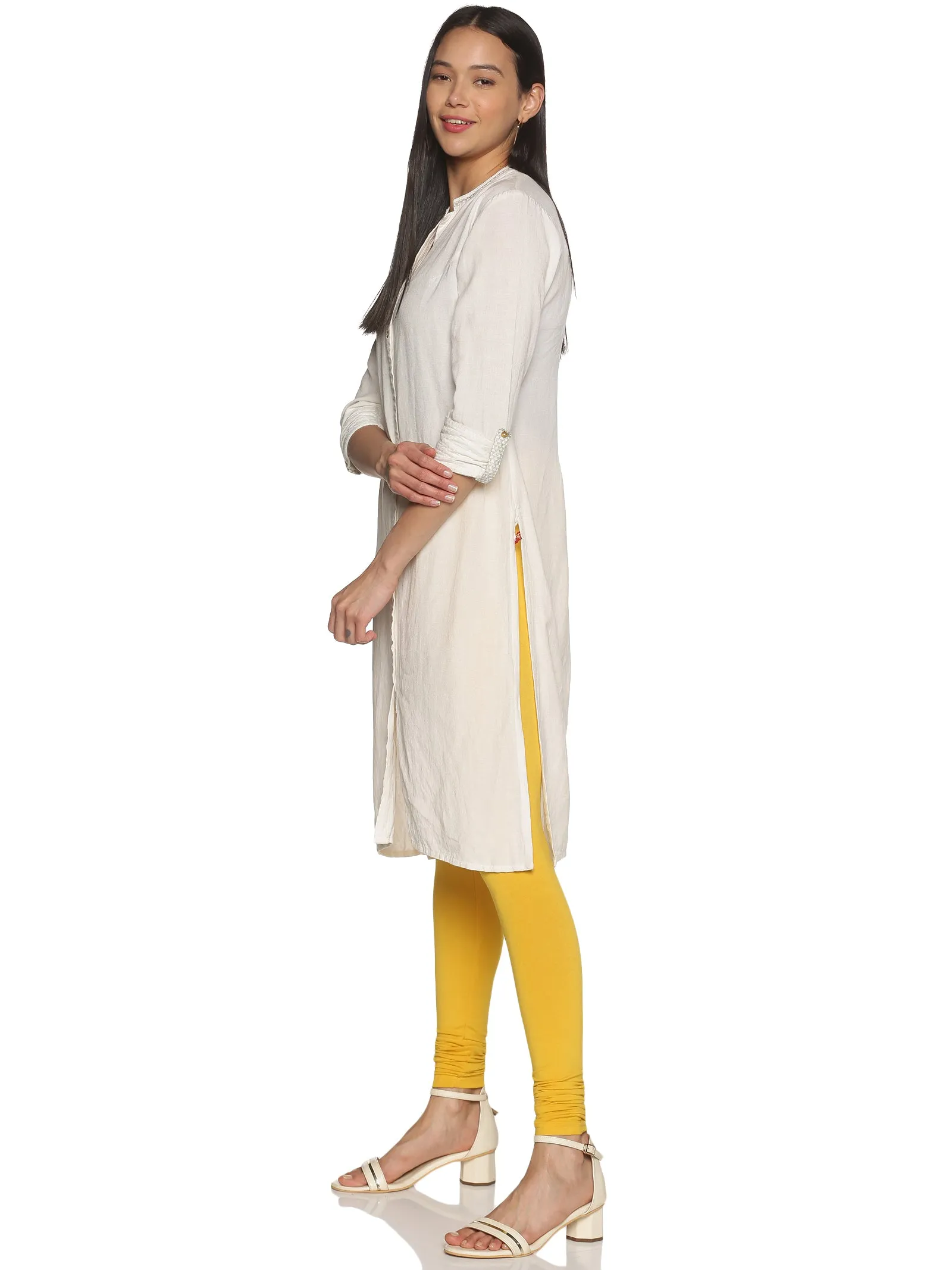 Gold yellow churidar