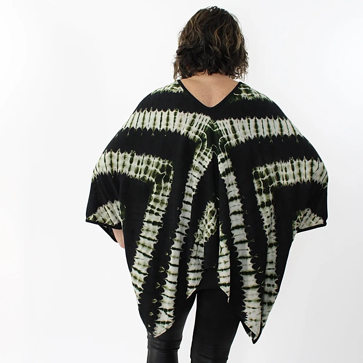 Green Tye Dye Striped Blouse