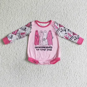 Halloween Pink Long Sleeve onesie LR0098