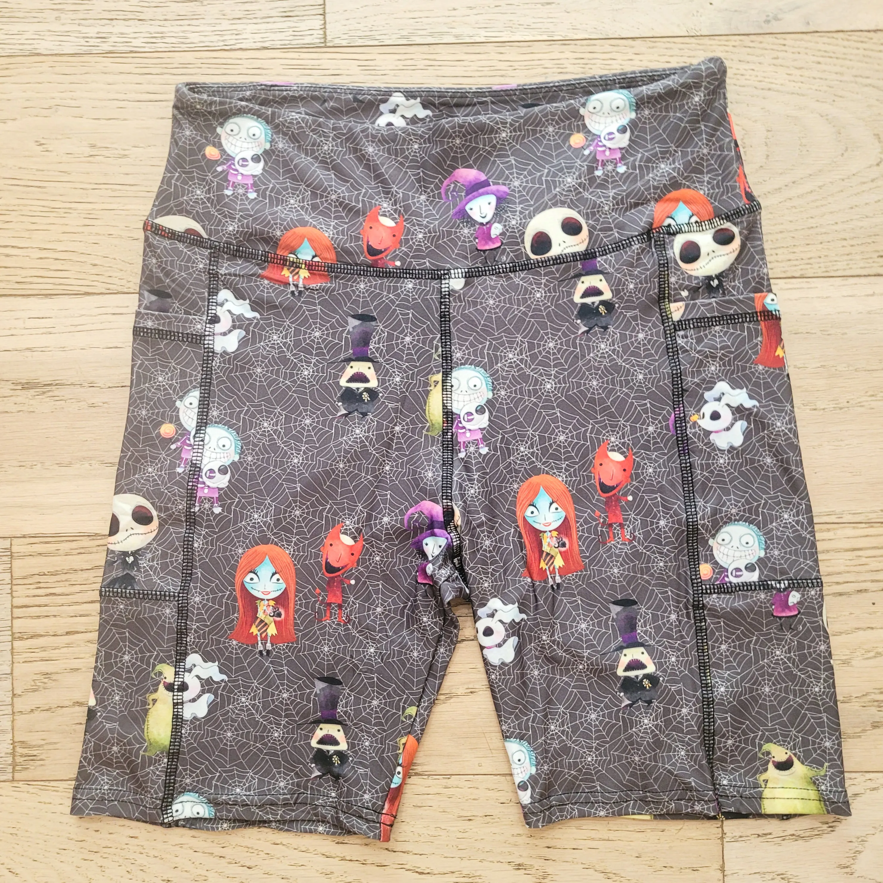 Halloweenie Town (Exclusive) Pocket Biker Shorts - High-quality Handcrafted Vibrant Bike Shorts
