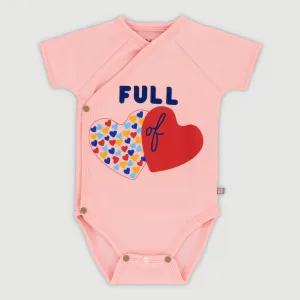 Happy Days Baby Short Sleeve Kimono Romper (Pink)