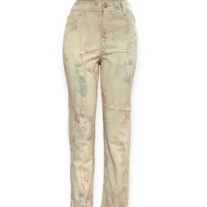 High Waisted Floral Straight Leg Jeans