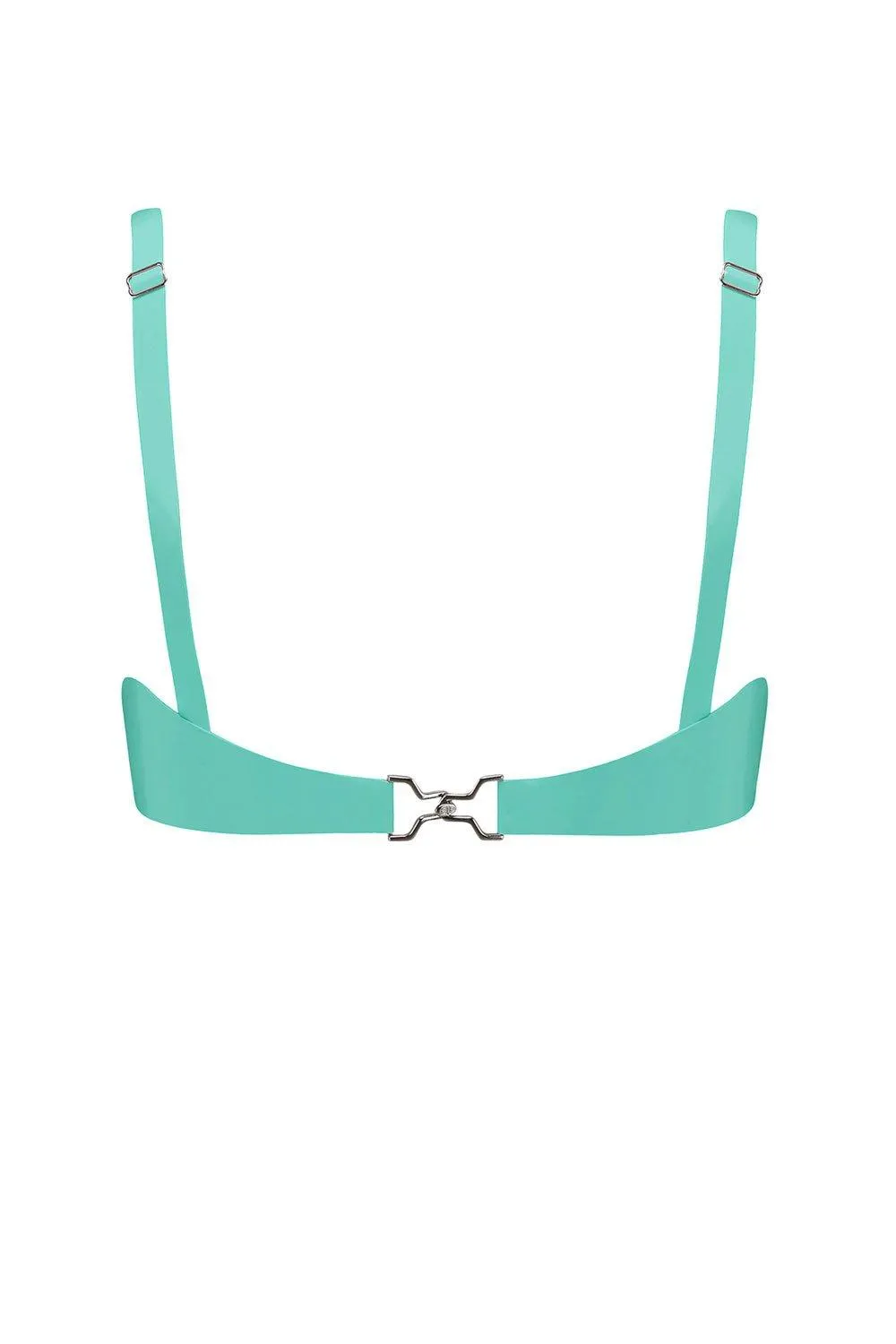 Jade Green Cut Out Latex Bralette