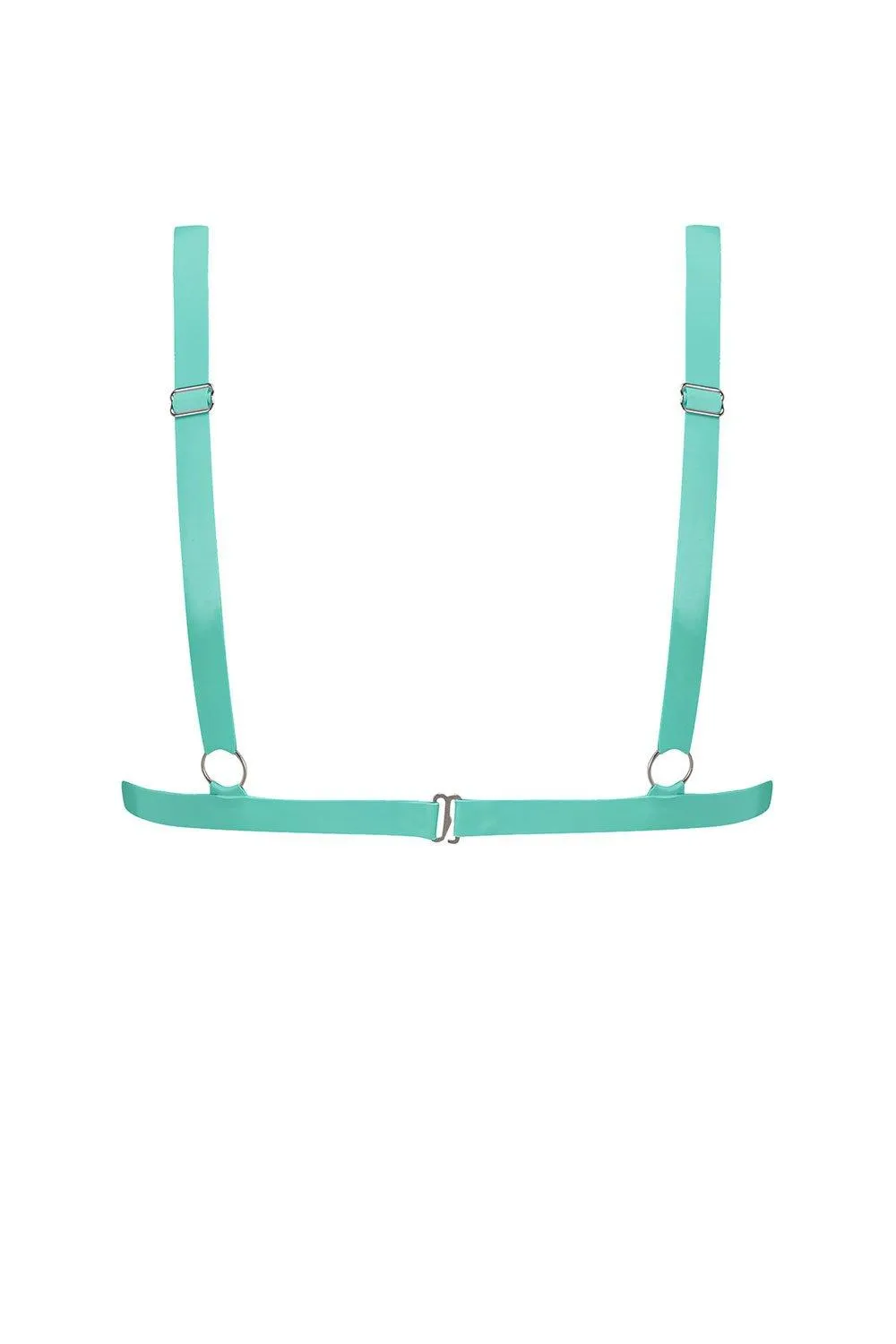 Jade Green Latex Triangle Bra