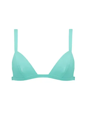 Jade Green Latex Triangle Bra