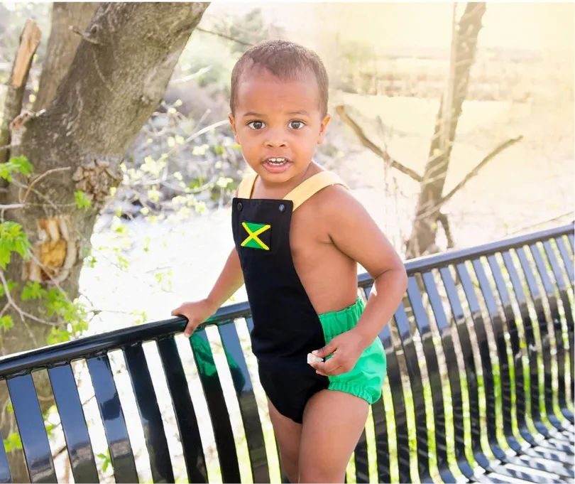 Jamaica Flag Baby Romper