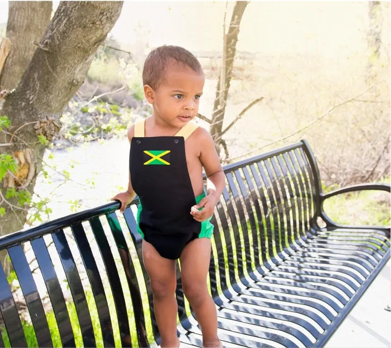 Jamaica Flag Baby Romper