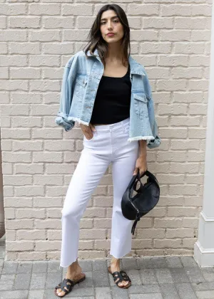 Kendall Cropped Denim Wash Jacket ***FINAL SALE***