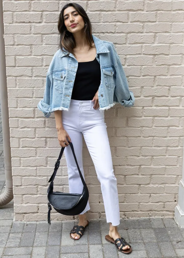 Kendall Cropped Denim Wash Jacket ***FINAL SALE***