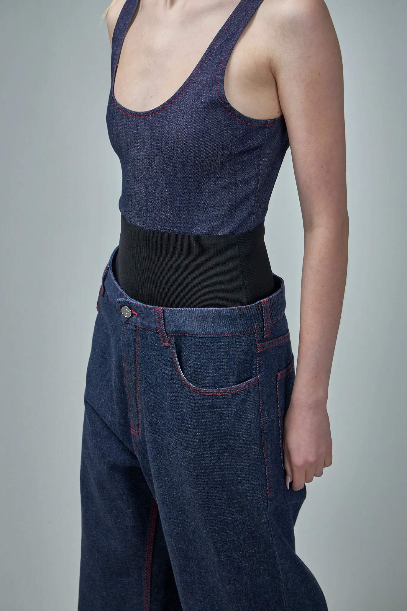 Knit Band Jeans
