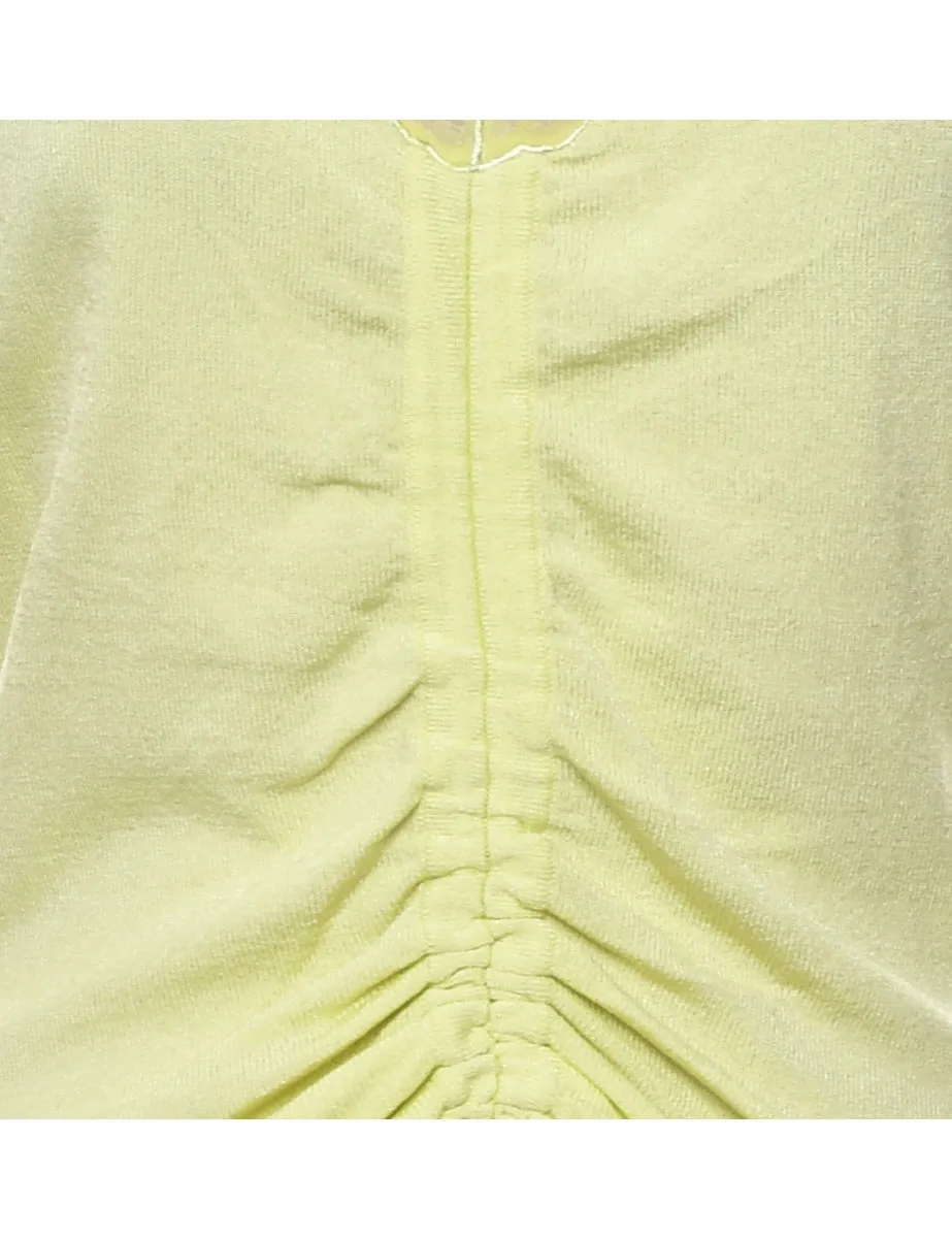 Lace Trim Yellow Jumper - L