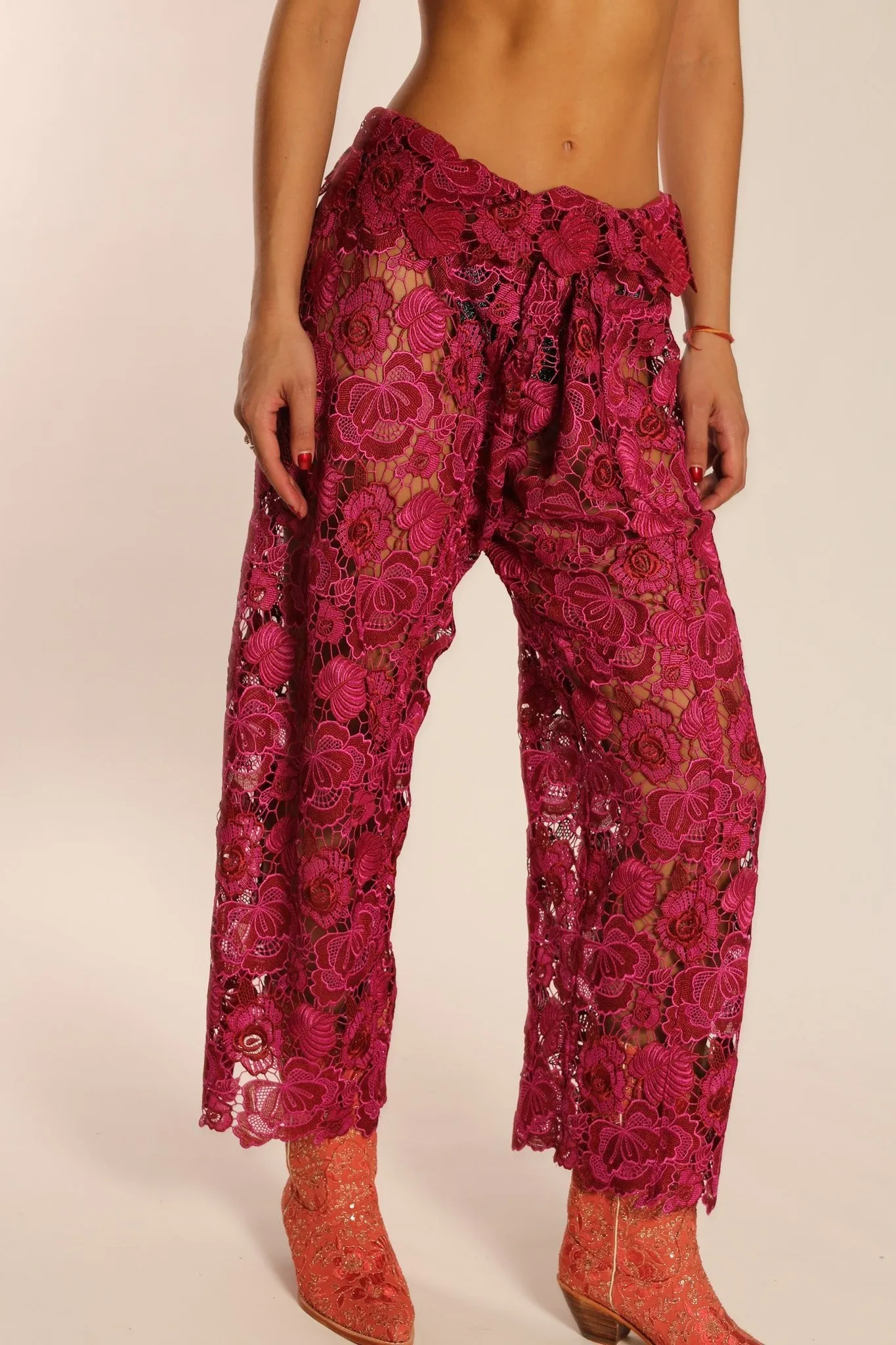 LACE WRAP FISHERMAN PANTS MALIBU