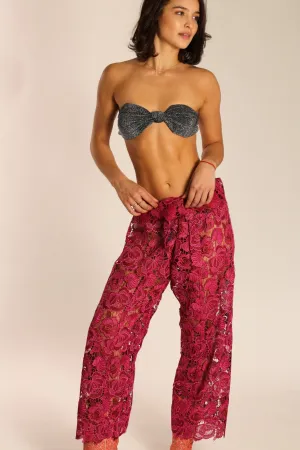 LACE WRAP FISHERMAN PANTS MALIBU