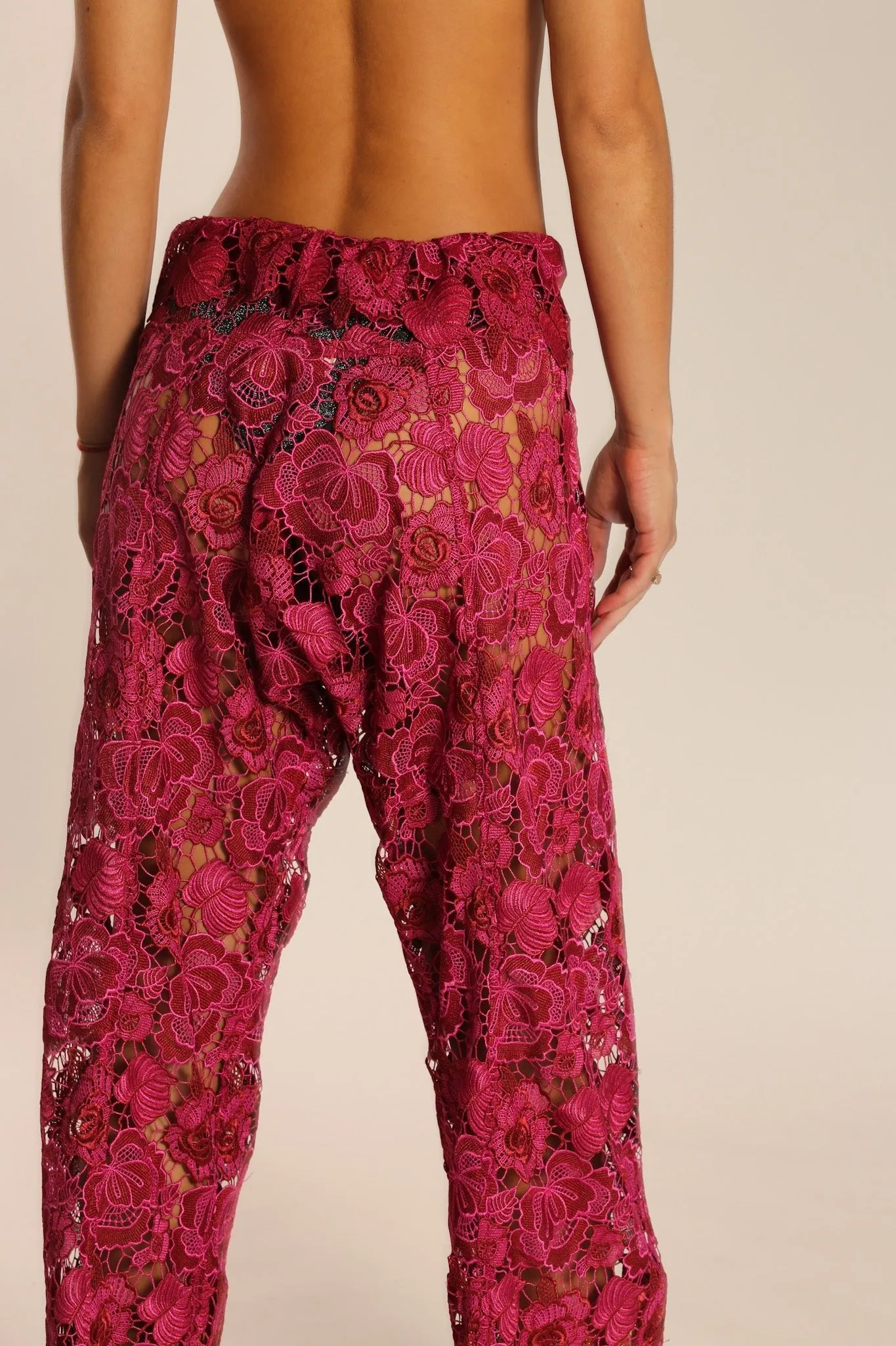 LACE WRAP FISHERMAN PANTS MALIBU