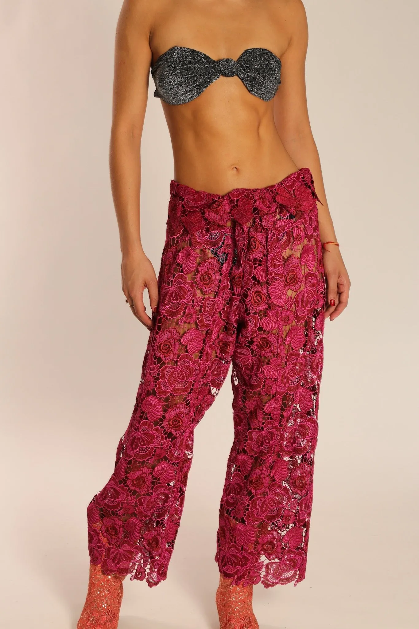 LACE WRAP FISHERMAN PANTS MALIBU