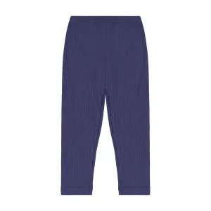 Leggings Navy Ribbed Knit