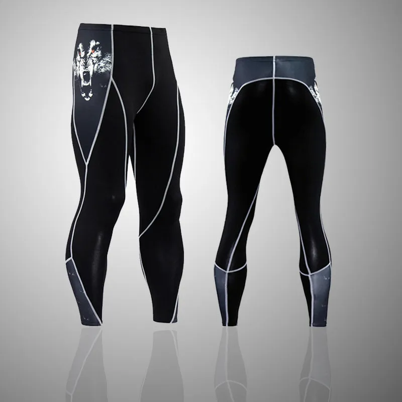 Lone Wolf 2 Long Sleeve No Gi BJJ Compression Rash Guard & Leggings/Spats for Jiu Jitsu, MMA, Grappling & Wrestling Kit