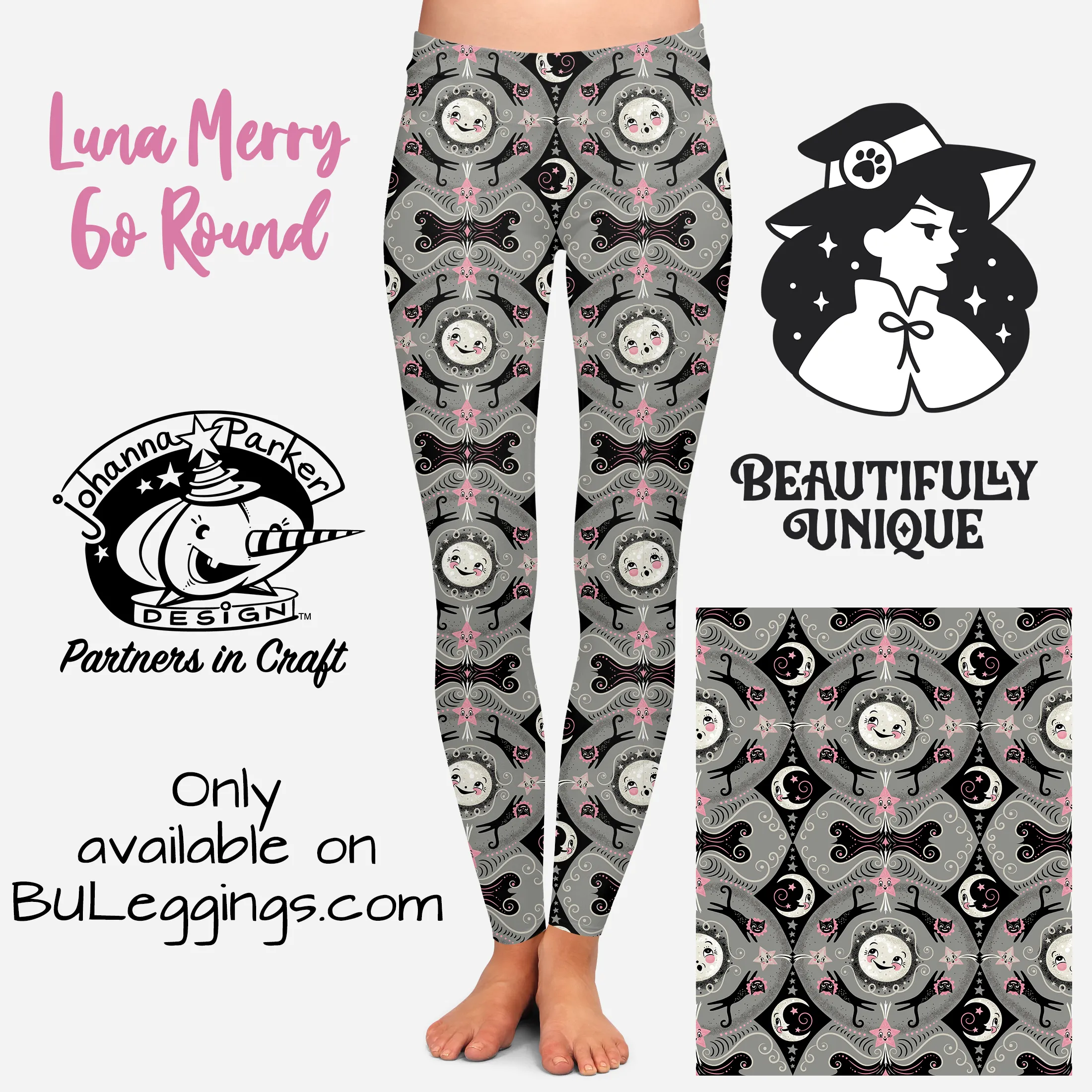 Luna Merry Go Round (Johanna Parker Exclusive) - High-quality Handcrafted Vibrant Leggings