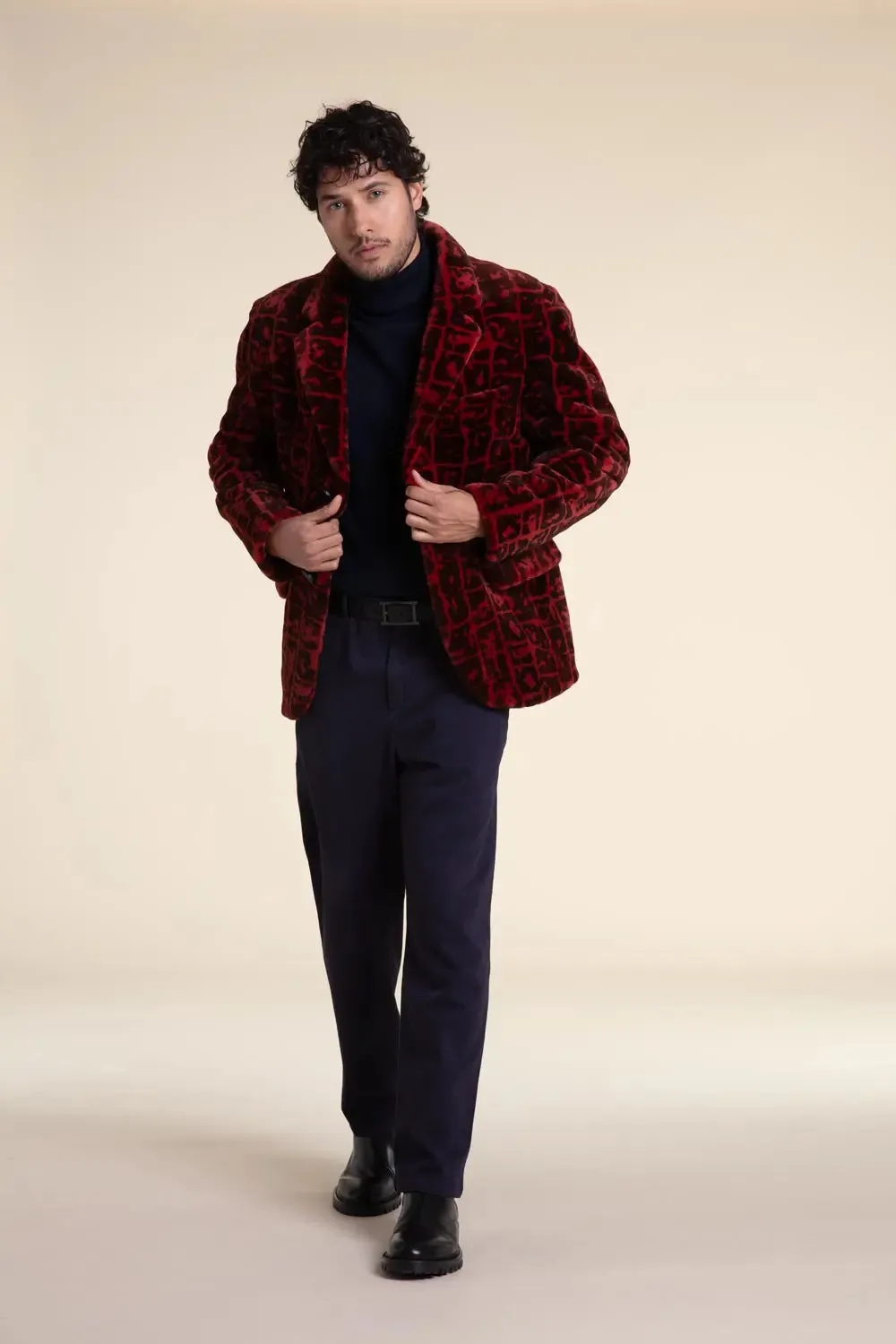 Mens sheared mink coat