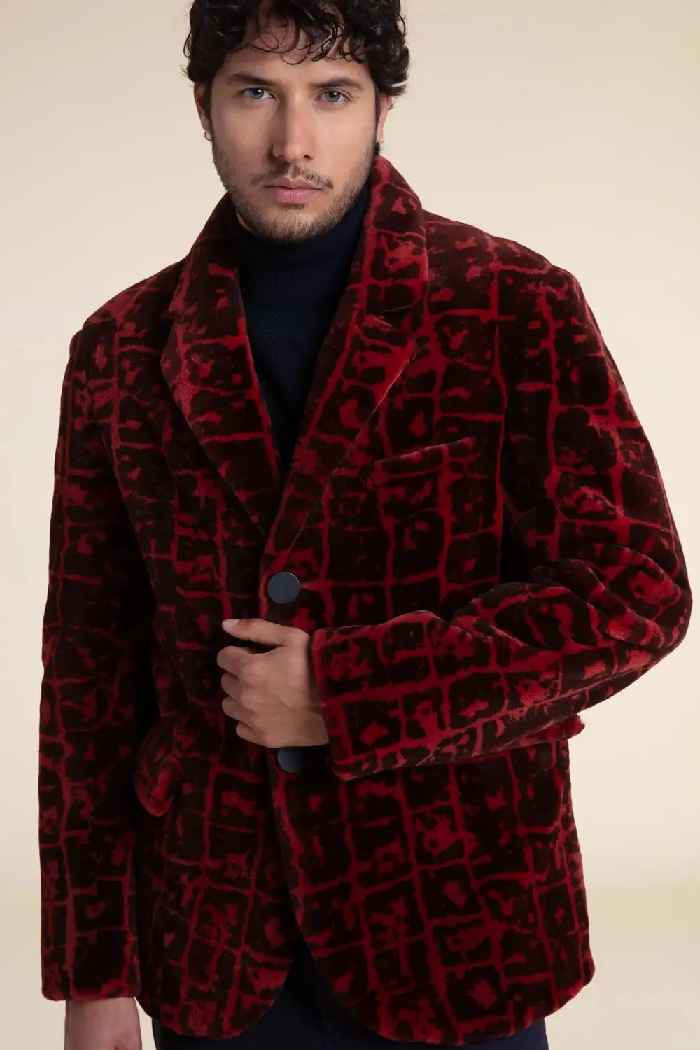 Mens sheared mink coat
