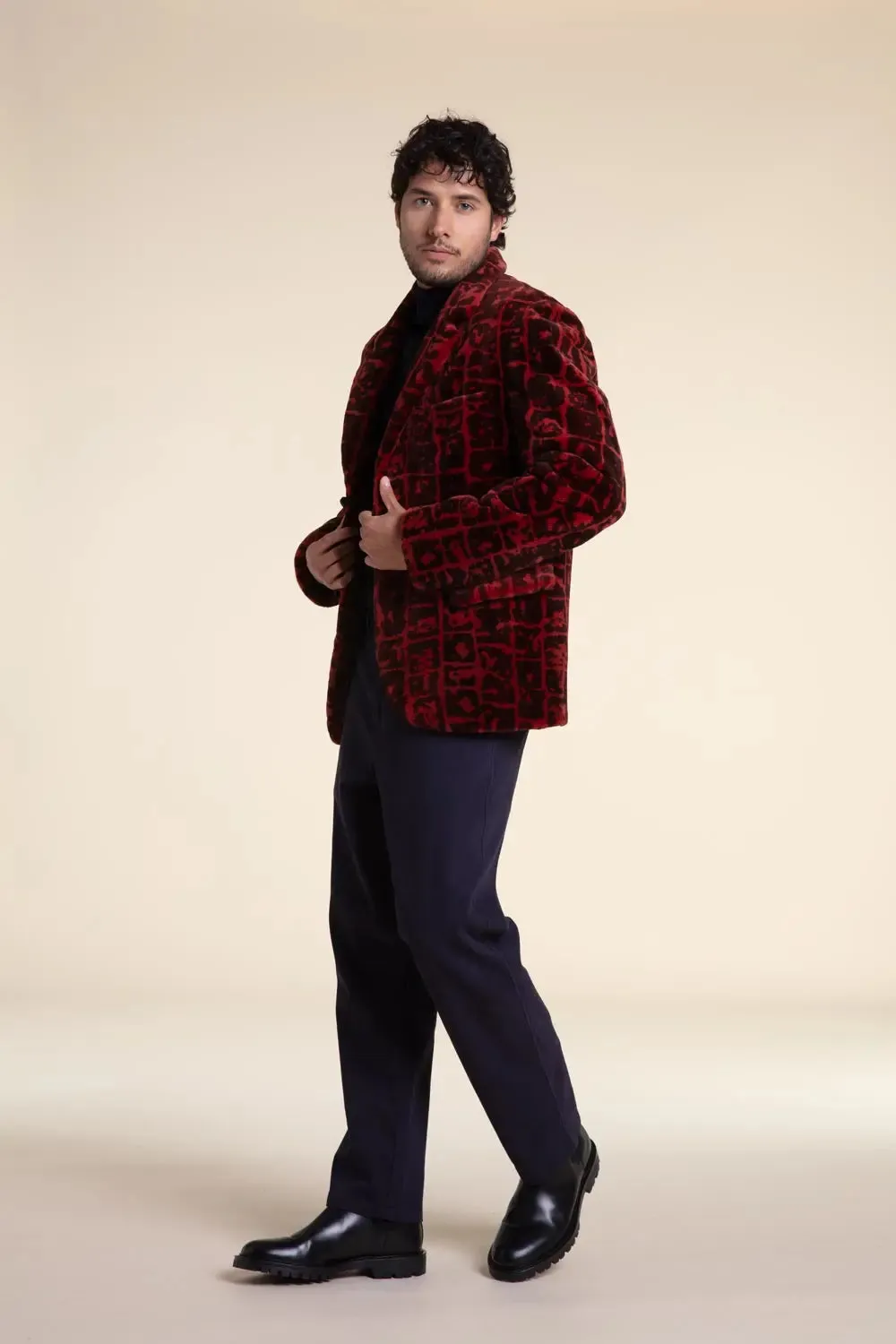 Mens sheared mink coat