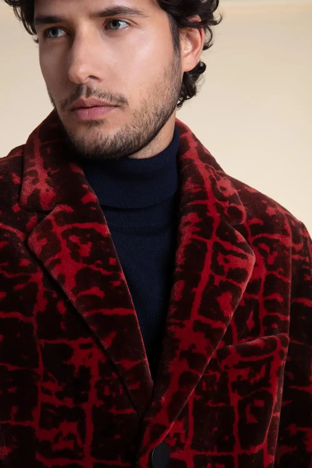 Mens sheared mink coat
