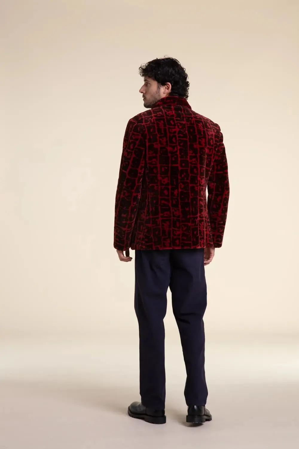 Mens sheared mink coat