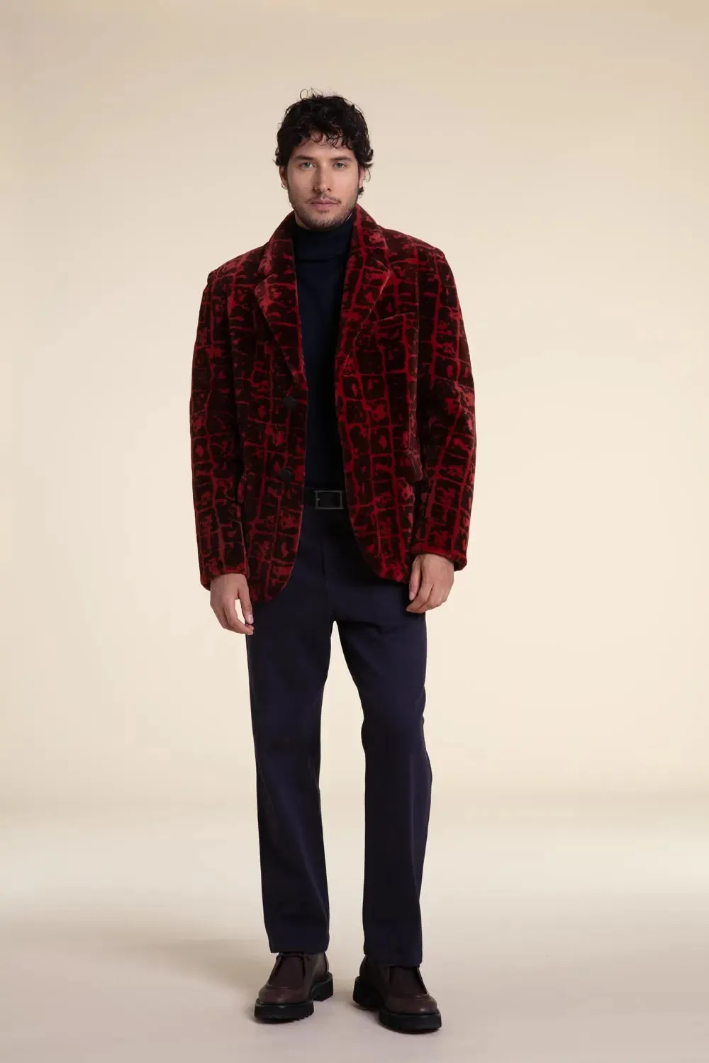 Mens sheared mink coat