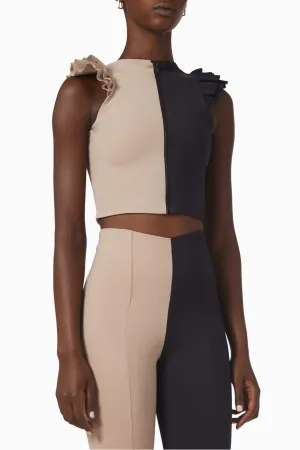 Mila Top Bicolor Shake / Black