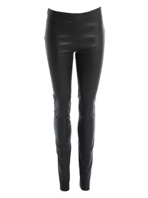 MILJA Lederleggings - Schwarz