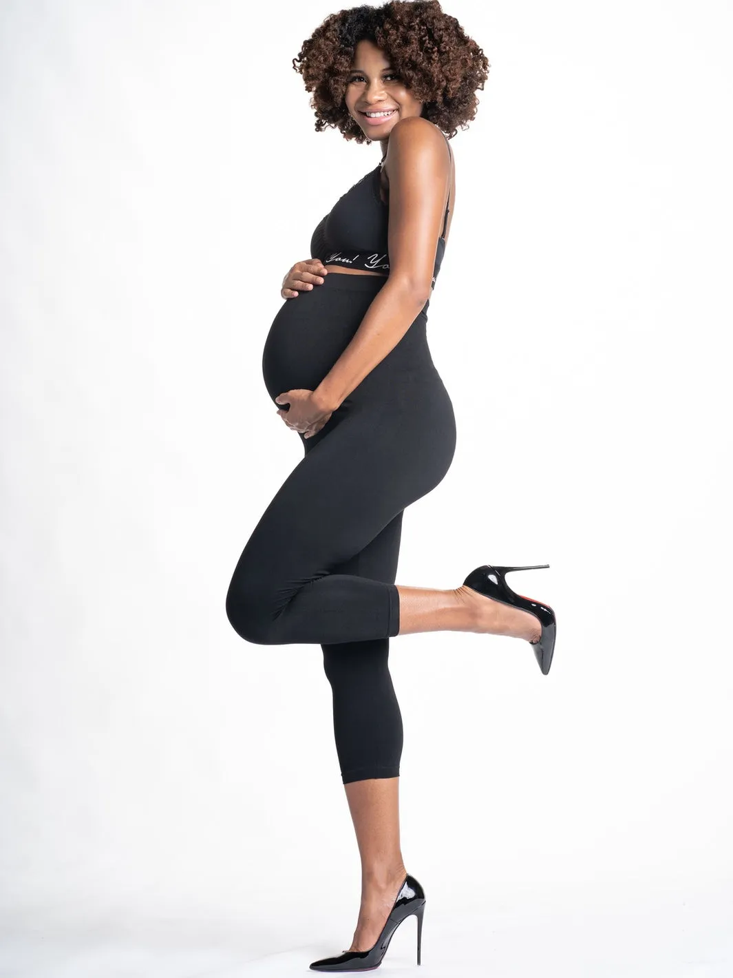 Mom's Night Out Crop Maternity Leggings