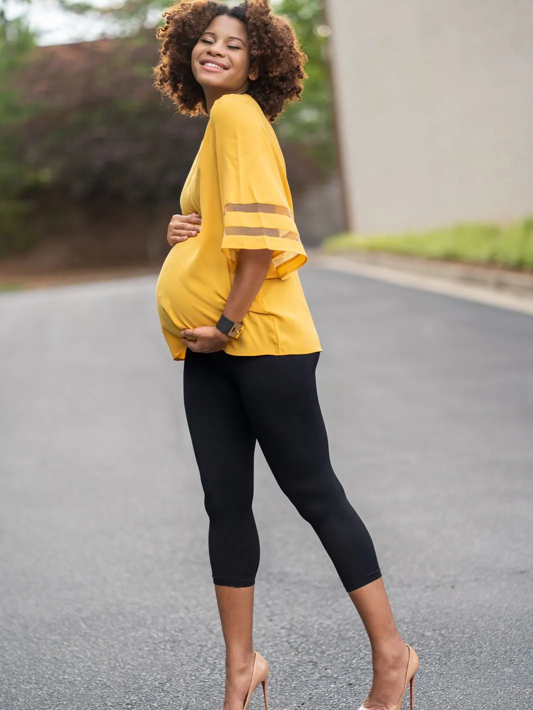 Mom's Night Out Crop Maternity Leggings