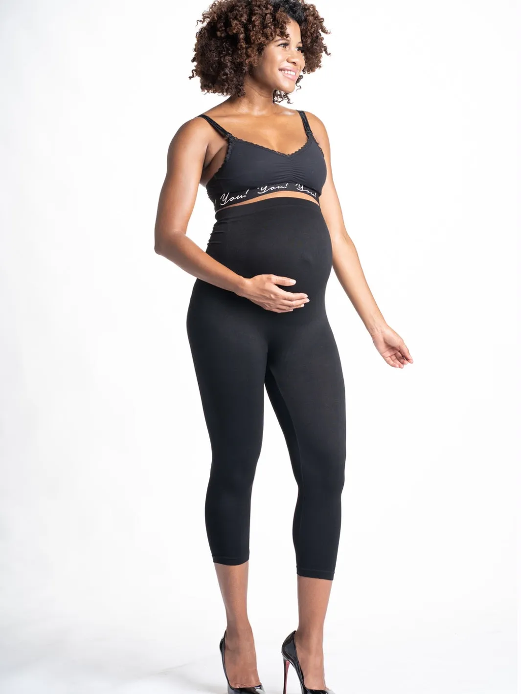 Mom's Night Out Crop Maternity Leggings
