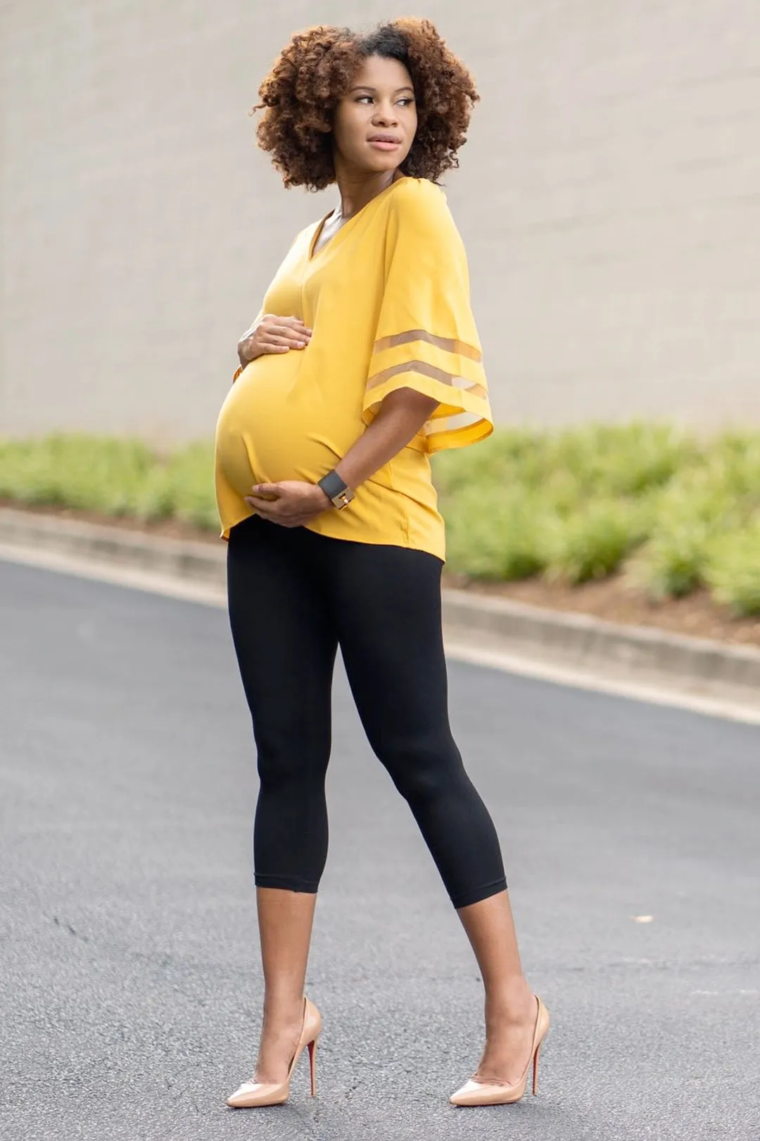 Mom's Night Out Crop Maternity Leggings