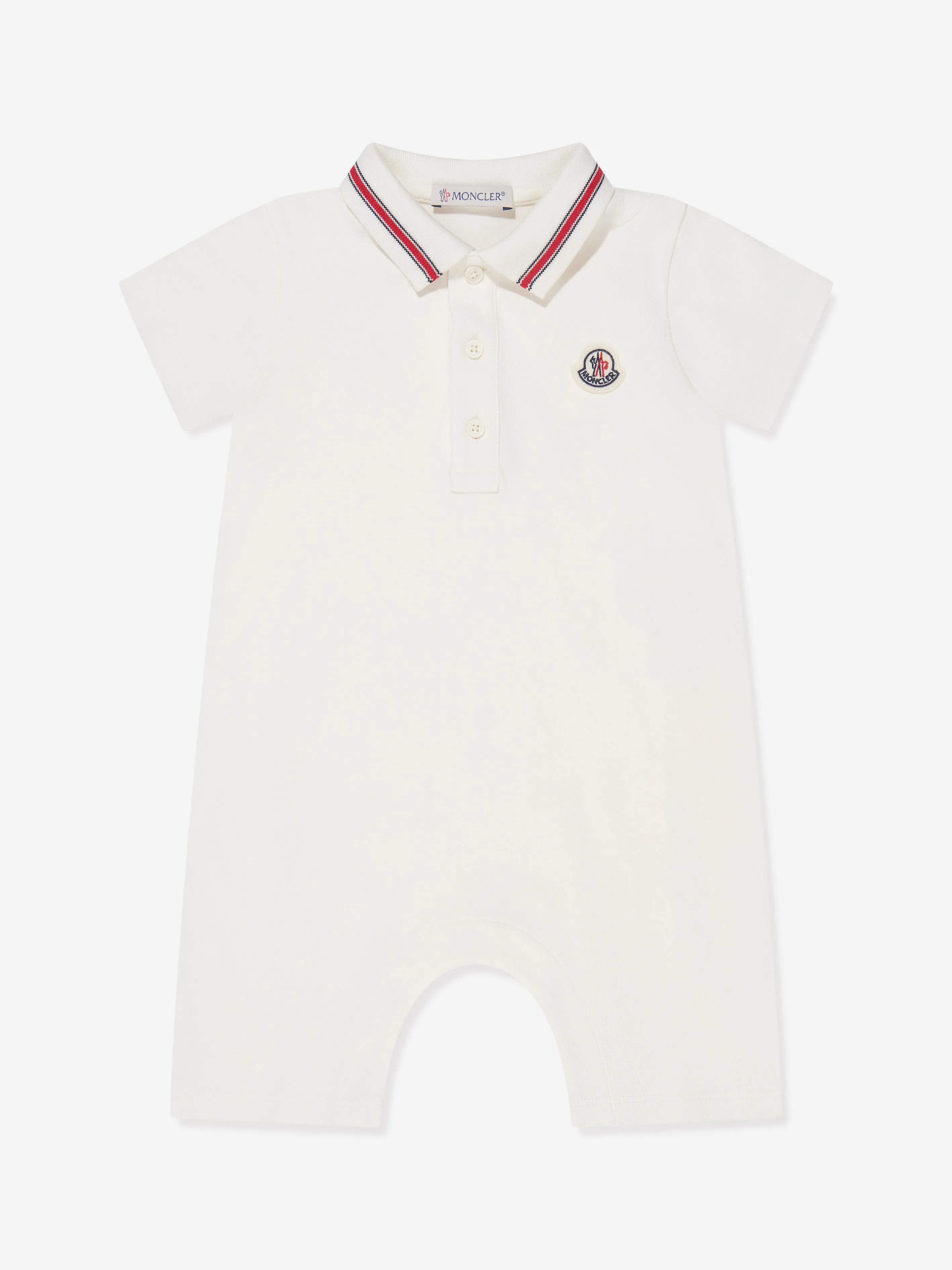 Moncler Enfant Baby Boys Polo Romper in White