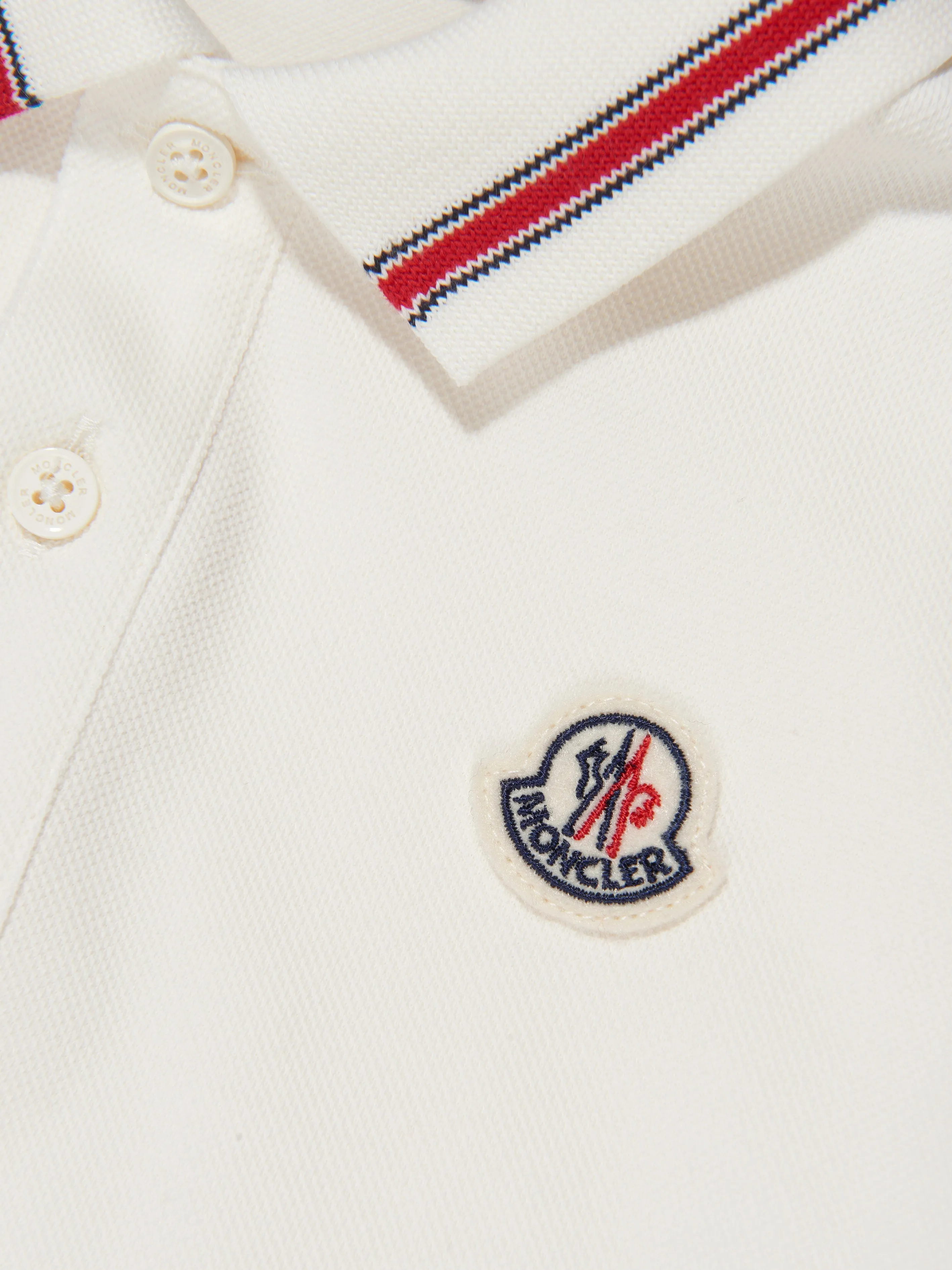 Moncler Enfant Baby Boys Polo Romper in White