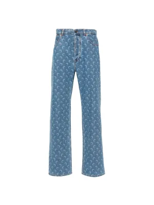 Moon Laser Denim Loose Jeans