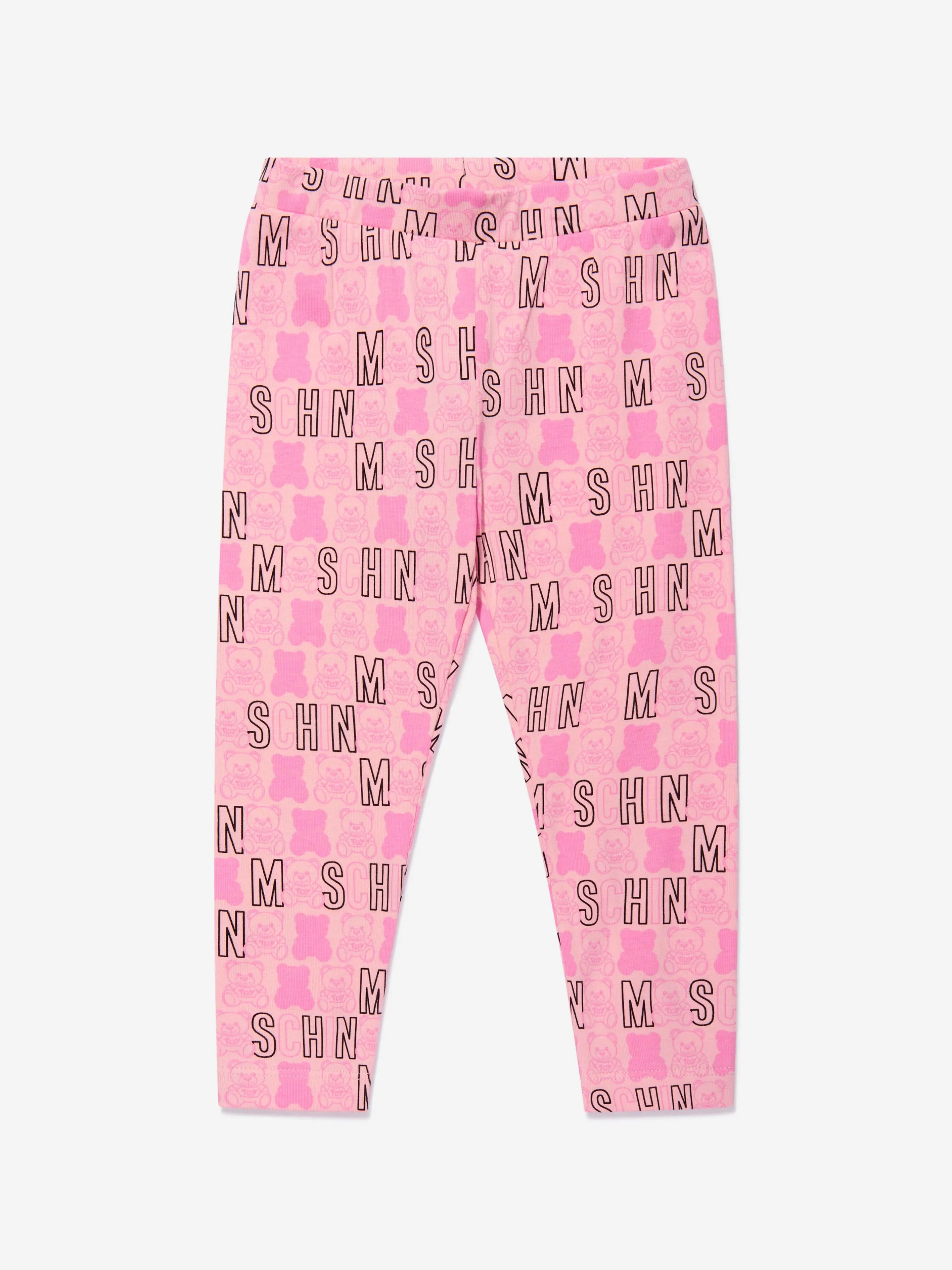 Moschino Baby Girls Cotton Teddy Toy Logo Leggings
