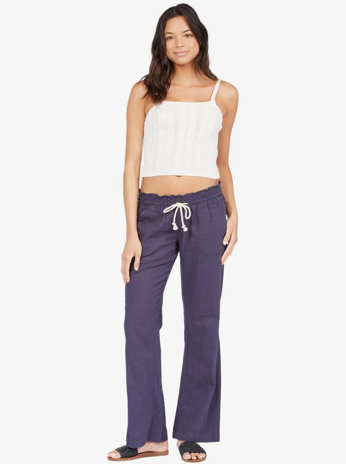 Oceanside Flared Pants - Mood Indigo