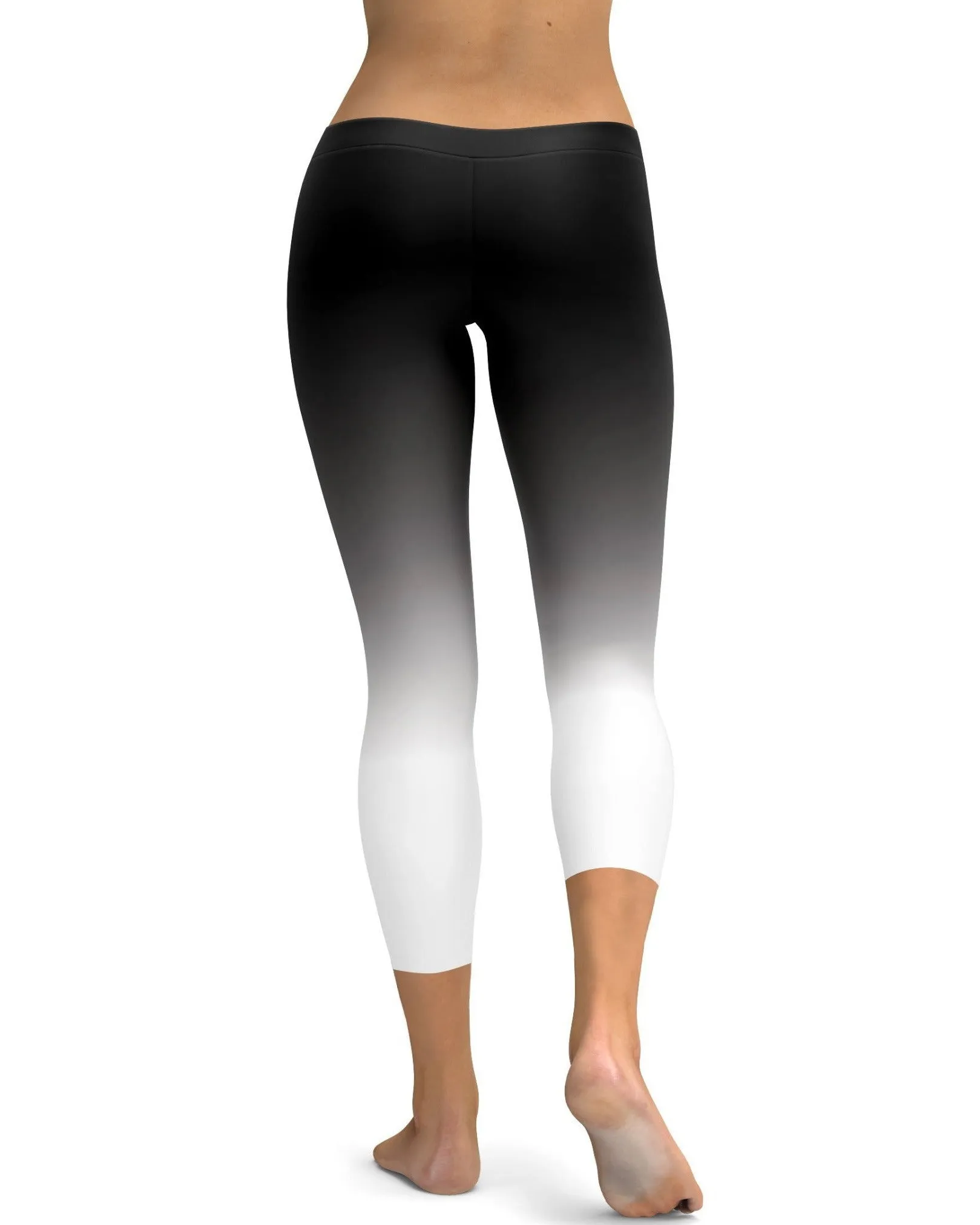 Ombre Black to White Capris