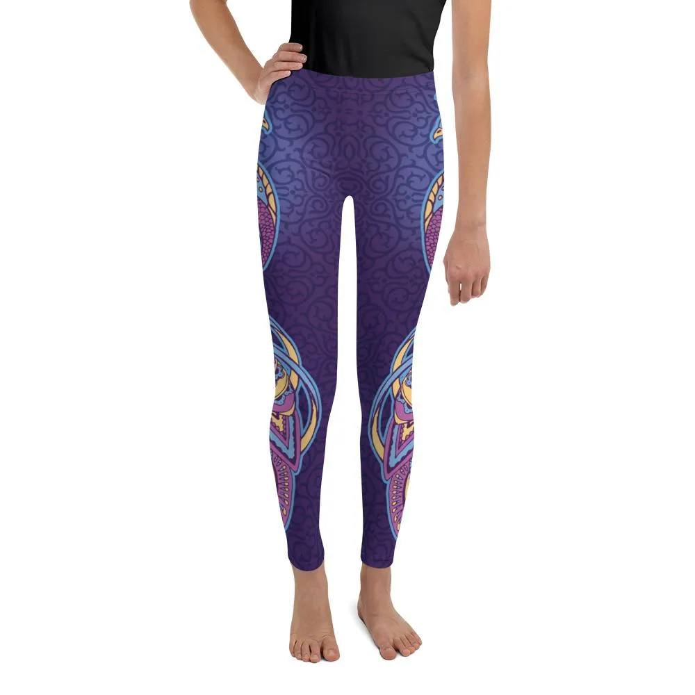 Ornamental Peacock Youth Leggings